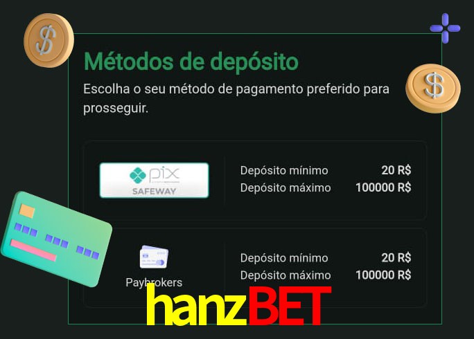 O cassino hanzbet oferece uma grande variedade de métodos de pagamento